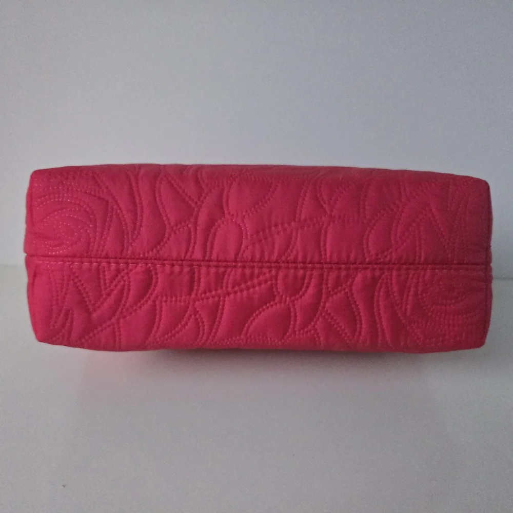 Stunning Lancôme Quilted Fuchsia Rose Makeup Bag
